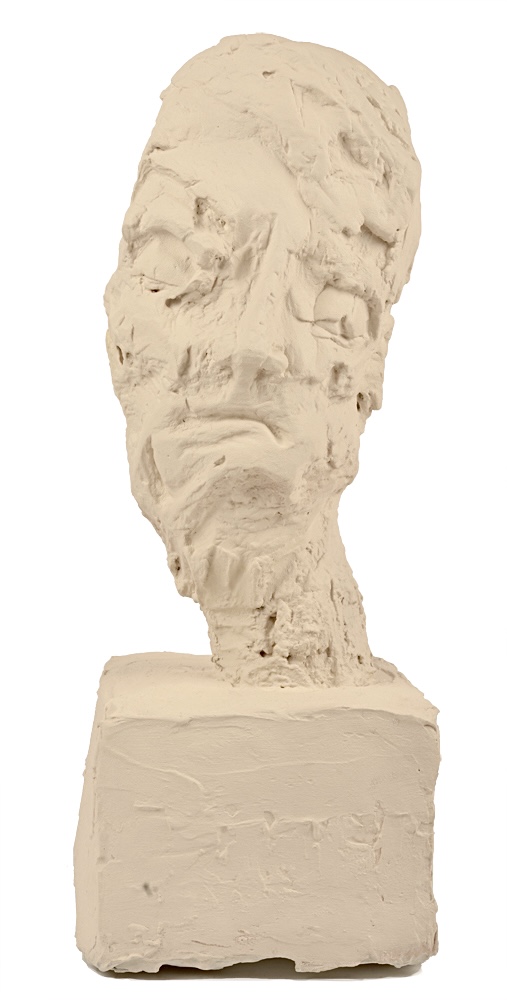 plaster sculpture abstracted portait